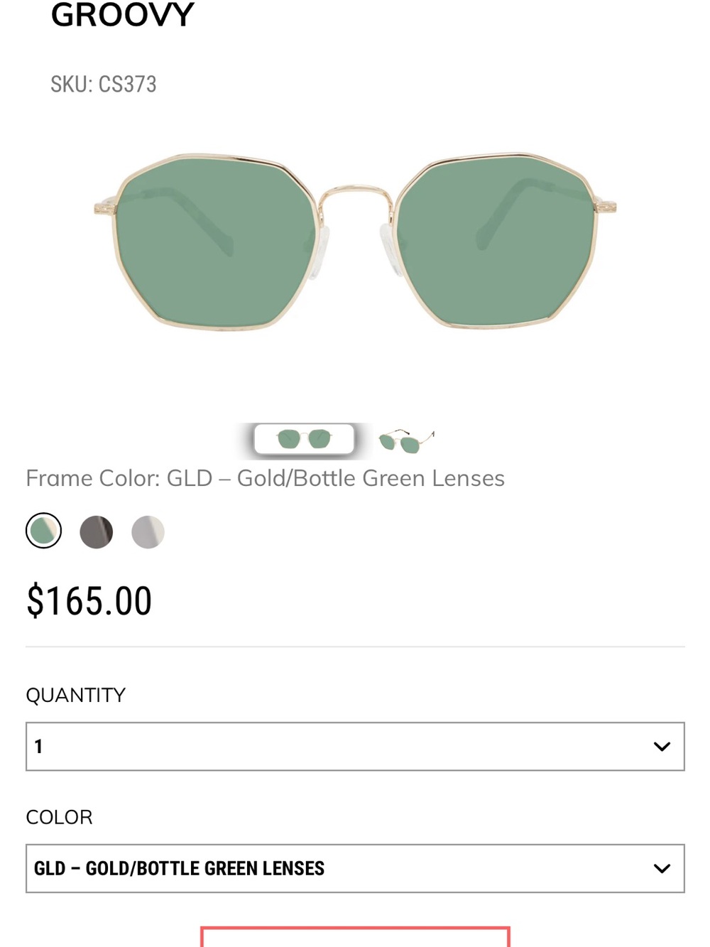 Groovy Gold Sunglasses with Bottle Green Lenses